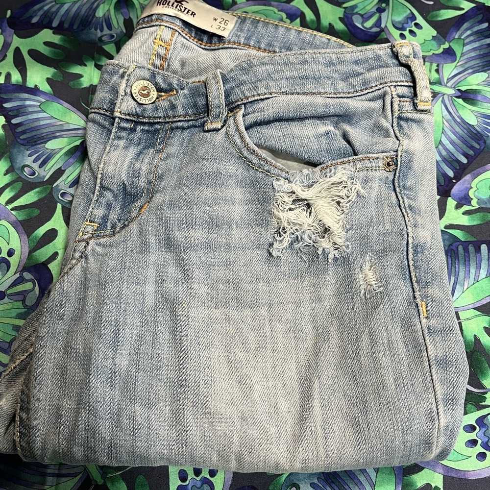 Hollister Light Blue Ripped